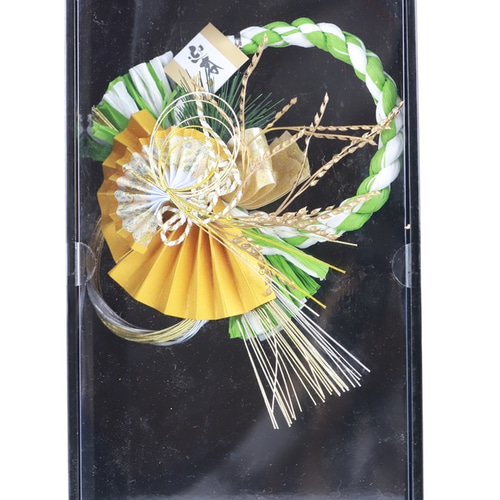 お正月飾り 】 扇子と水引のしめ縄飾り しめ縄・しめ飾り Atelier E