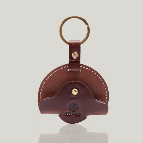 真皮皮革鑰匙圈 | Cava 卡瓦 - 咖啡色/可可色【可加購烙印】 第1張的照片