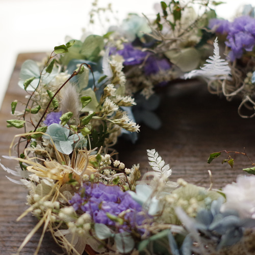 紫陽花ナチュラルリース リース nancys 通販 11844278｜Creema(クリーマ)