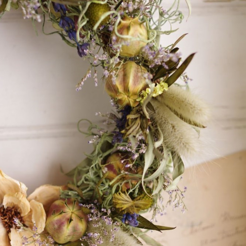 ナチュラルドライフラワーリース 0_d5d01d1a6cc2f2182117023dfa8a