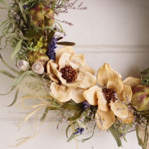 ドライフラワーリースナチュラルL ドライフラワー nancys 通販 5249466