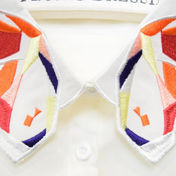 （送料無料）カラフル蝶々刺繍の付け襟【NO.0019】 3枚目の画像