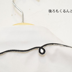 （送料無料）毛糸遊びの黒猫ちゃん刺繍のコットン付け襟【No.0193】 6枚目の画像