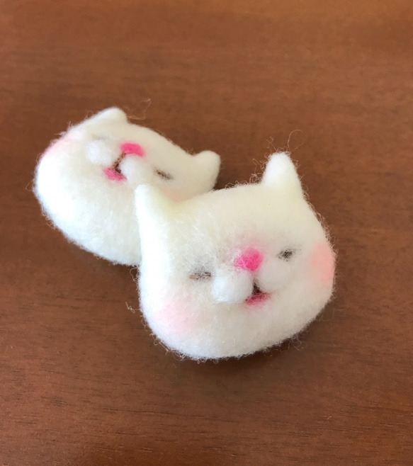 羊毛　ねこさん　ブローチ　orderページ 羊毛ねこブローチ #ねこの森雑貨店 #猫