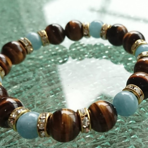 天然石タイガーアイ・アクアマリンその他まとめてパワーブレスレットセット 天然石タイガーアイ・アクアマリンその他まとめてパワーブレスレットセット