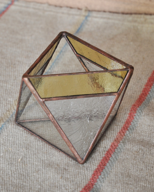 ステンドグラス　テラリウム　-YELLOW-　大 1枚目の画像