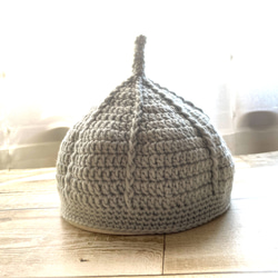 とんがり帽子 グレー ベビー ハンドメイド とんがり帽子 グレー 頭周り44cm 赤ちゃん