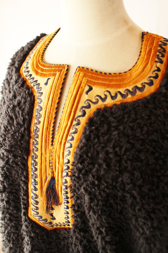 プードルファー ドルマンスリーブニット【黒】①/Poodle fur Dolman sleeve knit(size:f 3枚目の画像