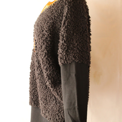 プードルファー ドルマンスリーブニット【黒】①/Poodle fur Dolman sleeve knit(size:f 4枚目の画像