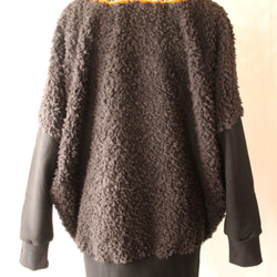 プードルファー ドルマンスリーブニット【黒】①/Poodle fur Dolman sleeve knit(size:f 5枚目の画像