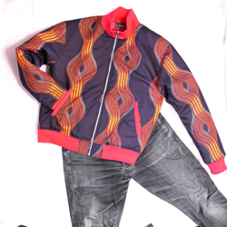 【送料無料】アフリカン フルジップ ダウンジャケット②/African Full zip jacket 1枚目の画像