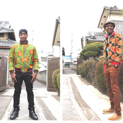 【送料無料】アフリカン フルジップ ダウンジャケット②/African Full zip jacket 5枚目の画像