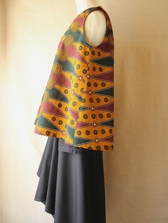 アフリカンＡライントップ / African A-line blouse　(atp5) 3枚目の画像