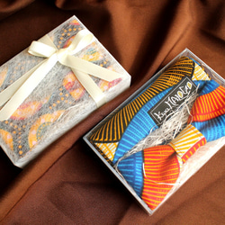【アフリカ布】蝶ネクタイ&チーフセット / BowTie&Pocket handkerchief　(bt7) 6枚目の画像