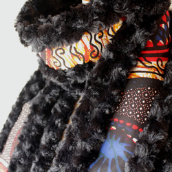 アフリカ布＆トルネードファーマフラー/African print scarf (sc6) 2枚目の画像
