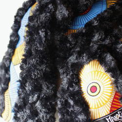 アフリカ布＆トルネードファーマフラー/African print scarf (sc8) 2枚目の画像