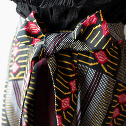アフリカン ロングフレア ヘムスカート / African long flair skirt  hsk3 4枚目の画像