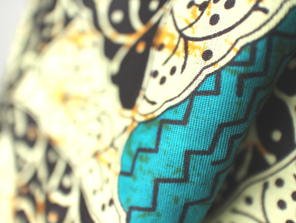 アフリカン ロングフレア ヘムスカート / African long flair skirt  hsk5 5枚目の画像
