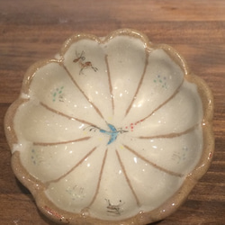 赤膚焼き 奈良絵 豆皿