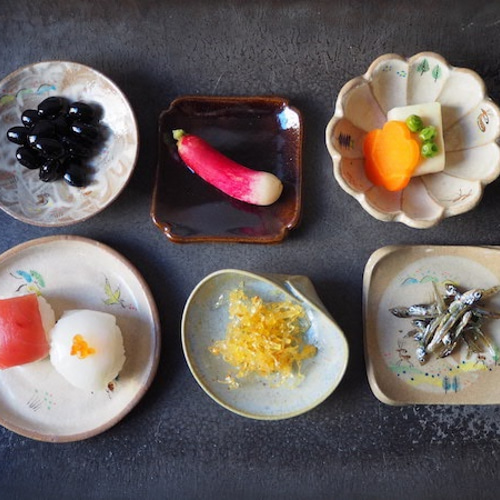 赤膚焼 豆皿（奈良絵・葉喰い鳥）【HMJ初出店！感謝価格】 調味料碟