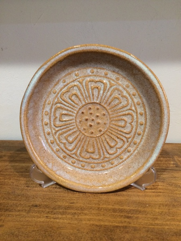 赤膚焼 古代瓦 小皿（薬師寺） 小皿 赤膚焼 大塩正史 通販 4644111