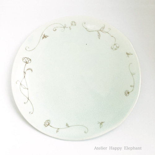 お花模様のお皿 中皿 Happy Elephant 通販 11014474｜Creema