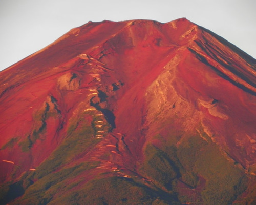 世界遺産・富士山の「赤富士」 世界遺産 富士山 写真 紅富士 赤富士 A4又は2L版 額付き 写真