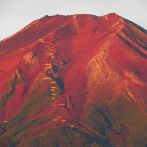 世界遺産 富士山 写真 紅富士 赤富士 A4又は2L版 額付き 写真