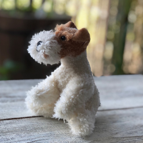 ワイヤーフォックステリア 毛糸の小さなぬいぐるみ ぬいぐるみ Libe-ro