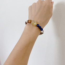 ✴︎期間限定価格✴︎greedy bracelet【イエローオパール・ラピスラズリ】 4枚目の画像