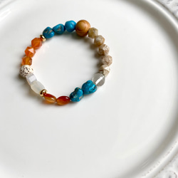 ✴︎期間限定価格✴︎greedy bracelet【ターコイズ・アフリカンオパール】 3枚目の画像