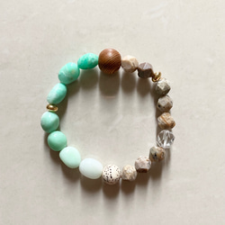 ✴︎期間限定価格✴︎greedy bracelet【クリソプレーズ・アフリカンオパール】 2枚目の画像