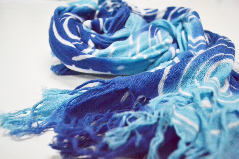 雨傘くるり 浅葱（東京本染ストール）