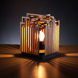 禅スタイルの木製ウォームランプ-オーバーラップ 3枚目の画像