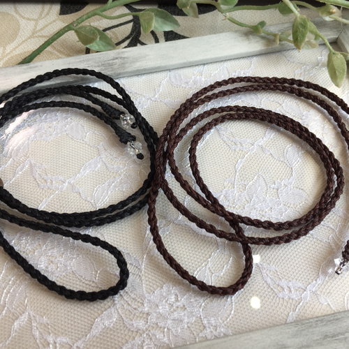 ワイヤーラッピング・シルバーペンダントトップ商品用首紐【マクラメ