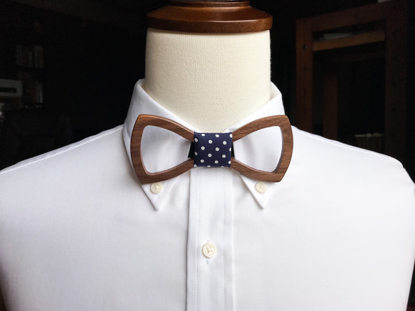 ✳︎ハンドメイド✳︎蝶ネクタイテラゾー柄ブラウン