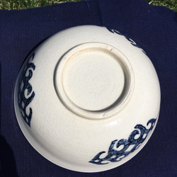 Sold  out 陶器 大鉢 アイヌ模様 オフホワイト 7枚目の画像