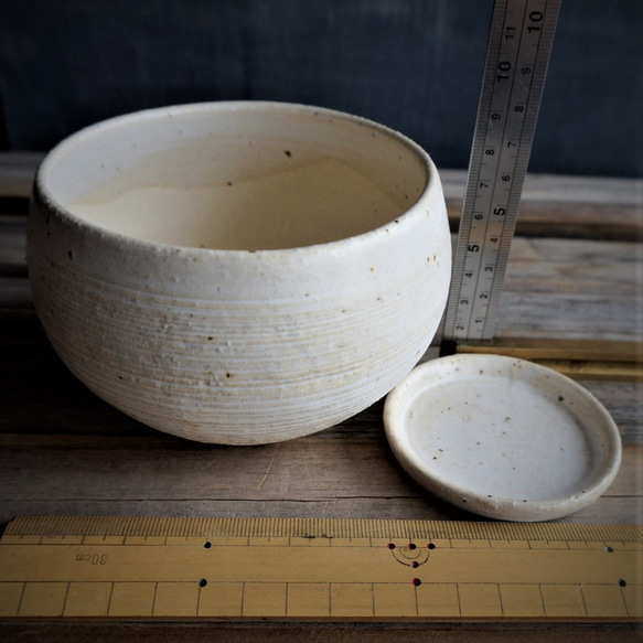 【陶器】白い植木鉢　③　　送料無料 9枚目の画像
