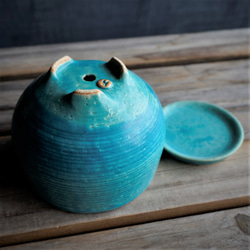 【陶器】トルコ青の植木鉢⑨　送料無料 8枚目の画像