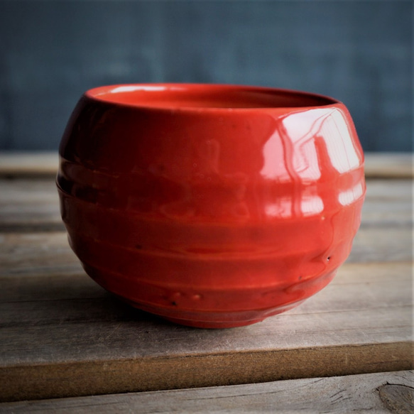 【陶器】赤のミニ鉢カバー　送料無料 9枚目の画像