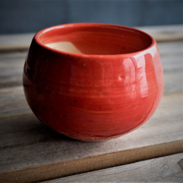 【陶器】赤のミニ鉢カバー　送料無料 9枚目の画像