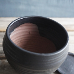 【陶器】黒い植木鉢　送料無料 8枚目の画像
