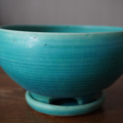 【陶器】トルコ青の植木鉢 2　送料無料 5枚目の画像