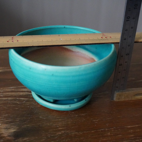 【陶器】トルコ青の植木鉢 2　送料無料 7枚目の画像