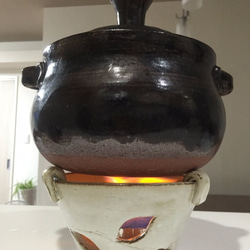 炊飯土鍋 (1〜2合炊き) 固形燃料用コンロセット 固形燃料5個付 5枚目の画像