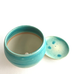 【陶器】トルコ青の植木鉢 4枚目の画像