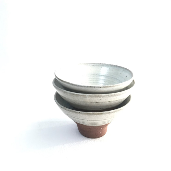 白い横シマ地のお茶碗　 7枚目の画像