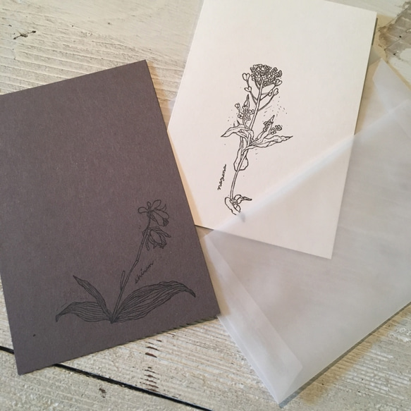 花のカードと封筒セットB 1枚目の画像