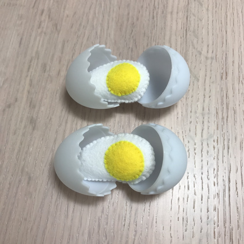 送料込み〉フェルト おままごと 卵2つセット たまご おもちゃ おもちゃ