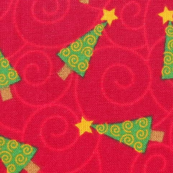 ♪コットン素材♪可愛いクリスマスツリー柄♪General Fabric生地No:14 9枚目の画像